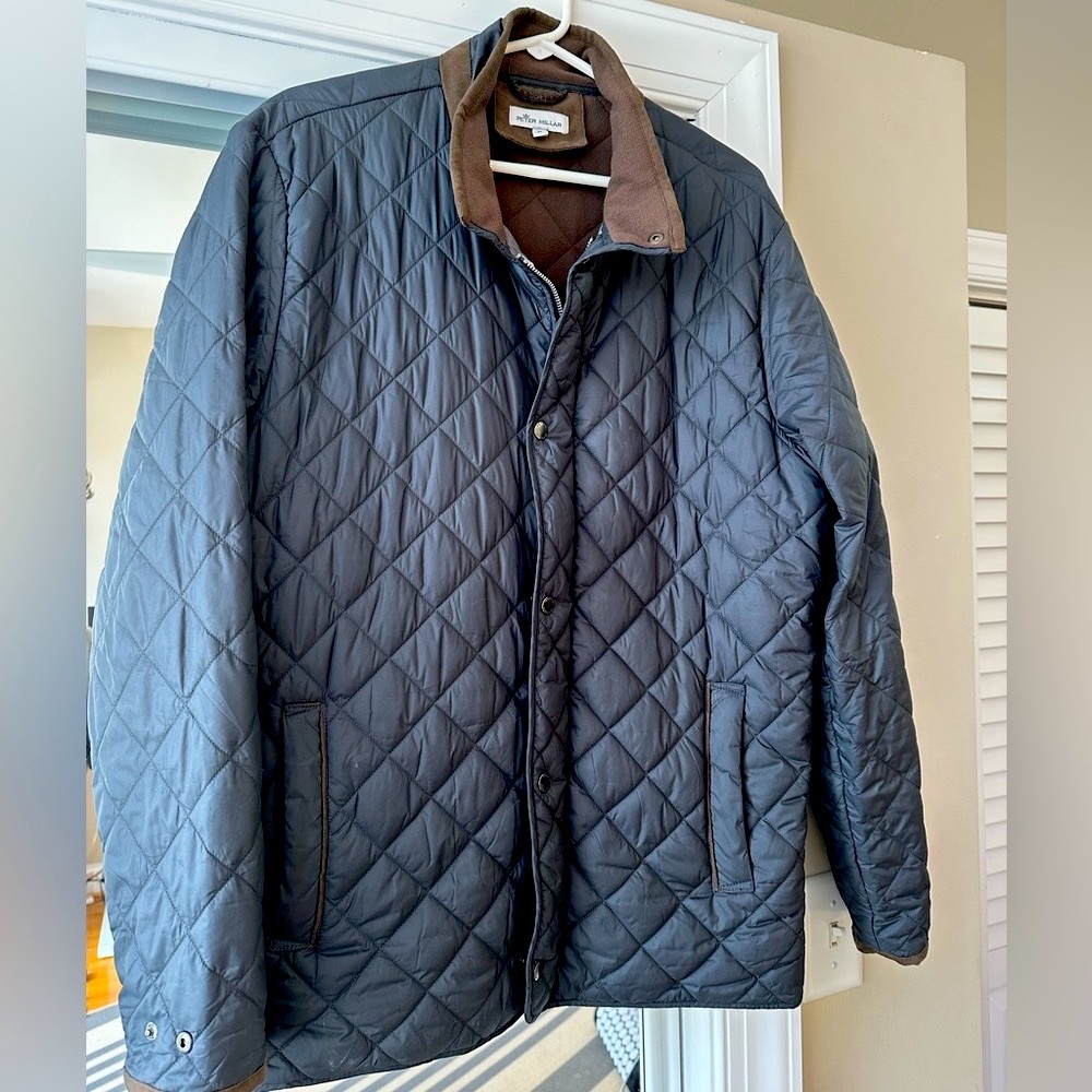 Peter Millar Crown Suffolk Quilted Travel Coat - Size Medium